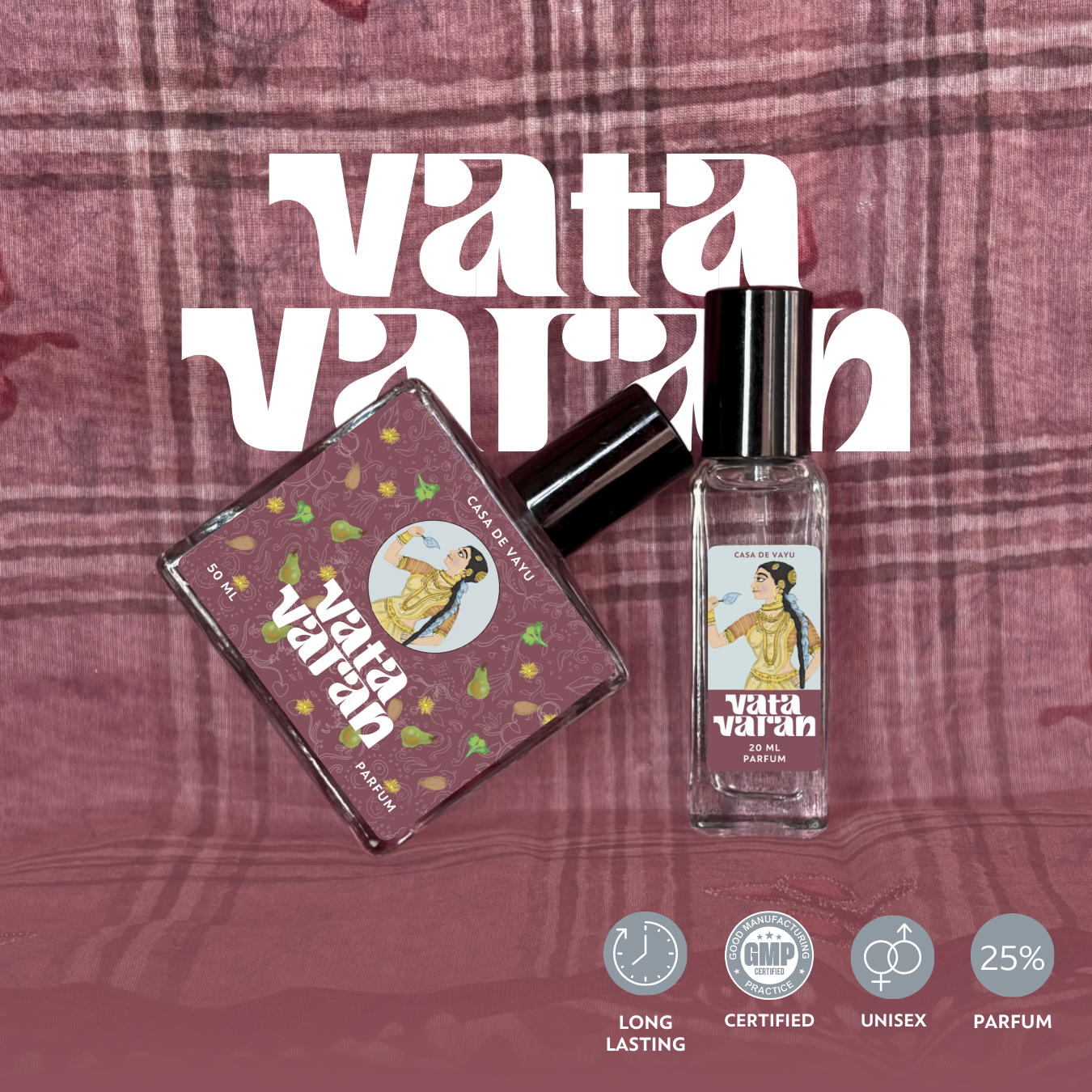 Vatavaran by Vayu – Fresh & Invigorating Perfume Inspired by Apsaras | Crisp, Nutty & Refreshing