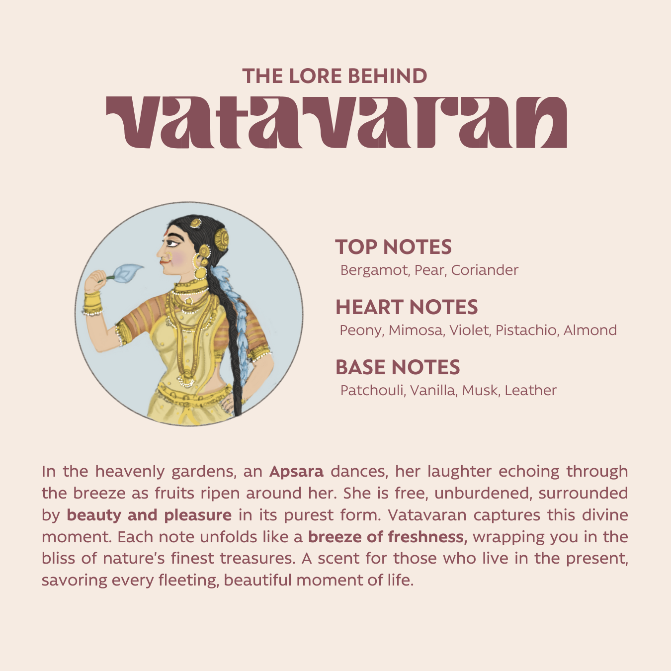 Vatavaran by Vayu – Fresh & Invigorating Perfume Inspired by Apsaras | Crisp, Nutty & Refreshing